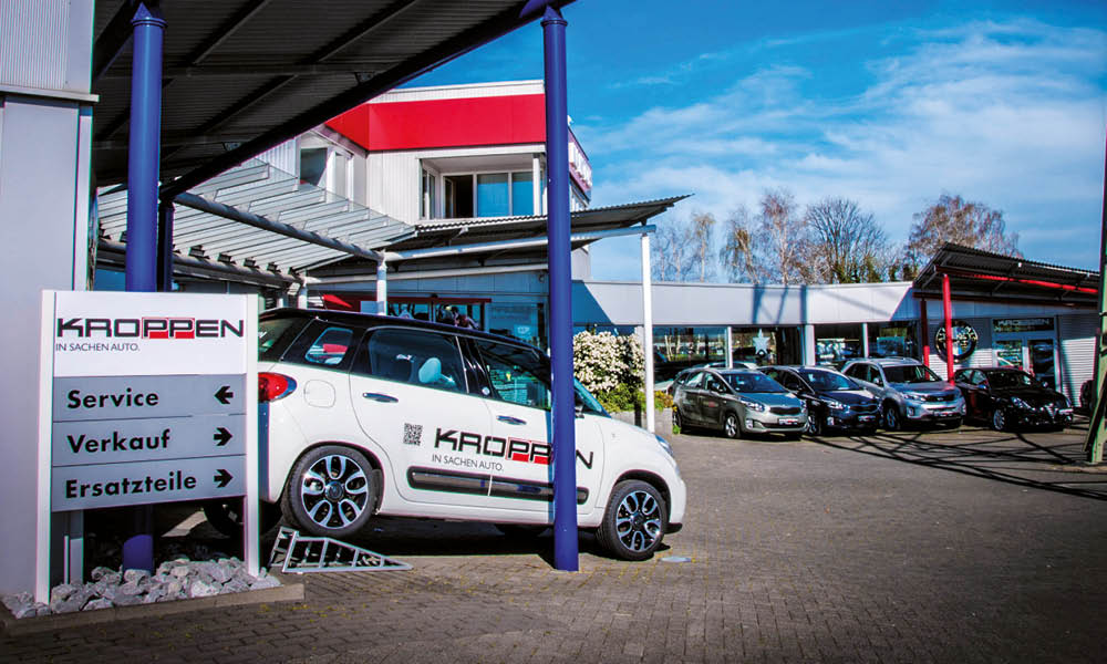 Fassade des Autohauses Kroppen